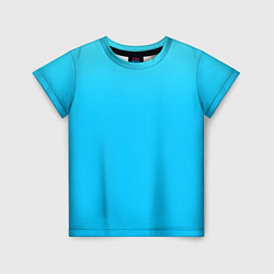 Детская футболка Мягкий градиент ярко-голубой