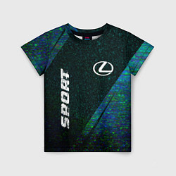 Детская футболка Lexus sport glitch blue