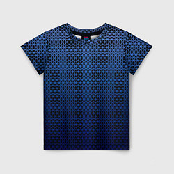 Детская футболка Паттерн чёрно-синий треугольники