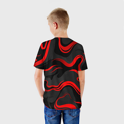 Детская футболка Великая отечественная война - красные языки / 3D-принт – фото 4