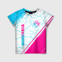 Футболка детская Borussia neon gradient style вертикально, цвет: 3D-принт