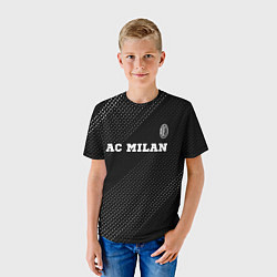 Футболка детская AC Milan sport на темном фоне посередине, цвет: 3D-принт — фото 2