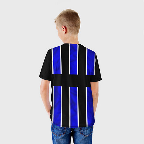 Детская футболка Россия- черно-синяя униформа / 3D-принт – фото 4