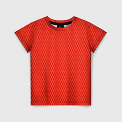 Детская футболка Сочный красный паттерн сетка