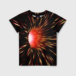 Детская футболка Червоточина - огненные лучи