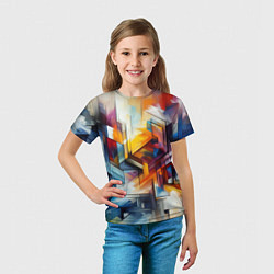 Футболка детская Абстрактные фигуры, цвет: 3D-принт — фото 2
