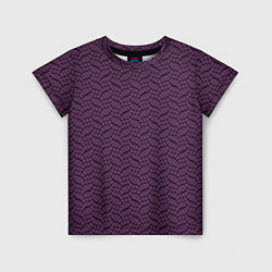 Детская футболка Тёмный фиолетовый волнистые полосы