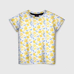 Детская футболка Летний вайб - паттерн лимонов
