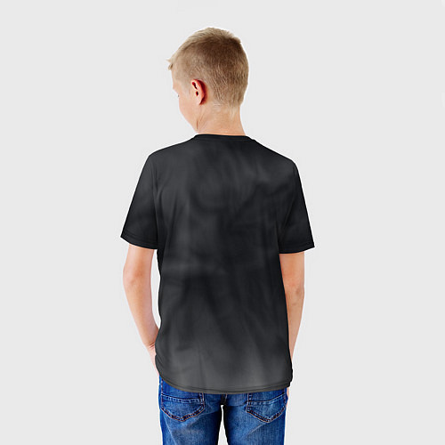 Детская футболка Тёмный серый дымчатый / 3D-принт – фото 4