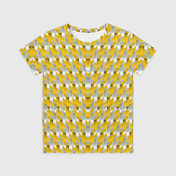 Детская футболка Жёлто-белый паттерн