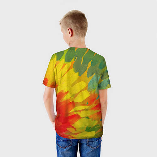 Детская футболка Абстракция цветение акрил / 3D-принт – фото 4