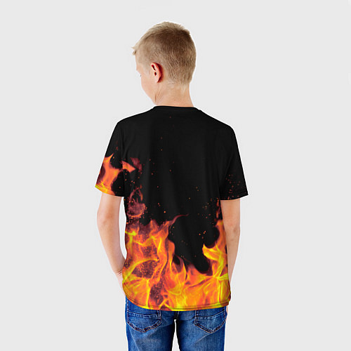 Детская футболка Елена - имя в огне / 3D-принт – фото 4