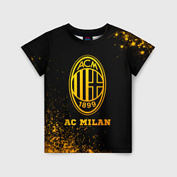 Детская футболка AC Milan - gold gradient