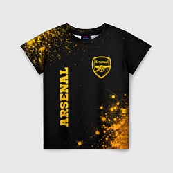 Детская футболка Arsenal - gold gradient вертикально