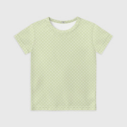Детская футболка Светлый оливковый паттерн сеточка