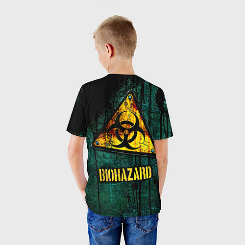 Детская футболка Biohazard yellow sign / 3D-принт – фото 4