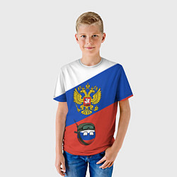 Футболка детская Россия - на страже, цвет: 3D-принт — фото 2