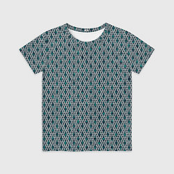 Детская футболка Королевский бирюзовый паттерн