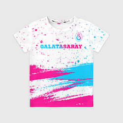 Детская футболка Galatasaray neon gradient style посередине