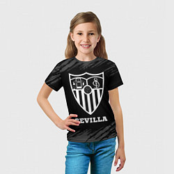 Футболка детская Sevilla sport на темном фоне, цвет: 3D-принт — фото 2
