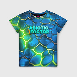 Детская футболка Abiotic Factor logo bright neon