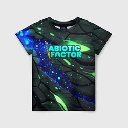 Детская футболка Abiotic Factor logo bright neon