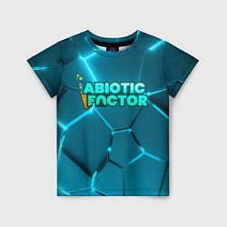 Футболка детская Abiotic Factor logo neon, цвет: 3D-принт