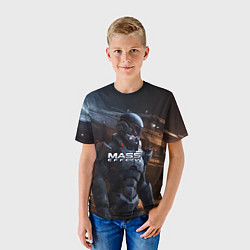 Футболка детская Mass Effect game space, цвет: 3D-принт — фото 2