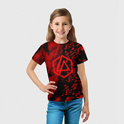 Футболка детская Linkin park red logo, цвет: 3D-принт — фото 2