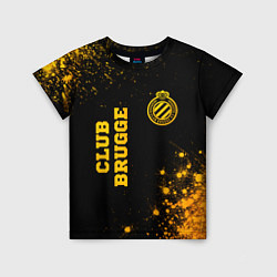 Детская футболка Club Brugge - gold gradient вертикально