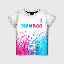Детская футболка Monaco neon gradient style посередине