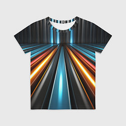 Детская футболка Неоновый путь из труб