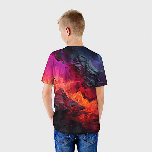 Детская футболка Яркий абстрактный путь / 3D-принт – фото 4