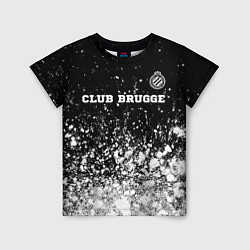 Детская футболка Club Brugge sport на темном фоне посередине