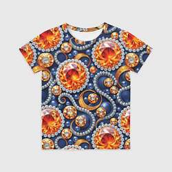 Детская футболка Ювелирные украшение с золотом и бриллиантом паттер