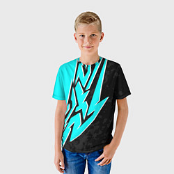 Футболка детская Mint graffiti, цвет: 3D-принт — фото 2