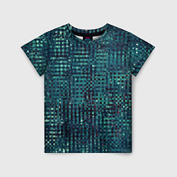 Детская футболка Сине-бирюзовый абстрактный