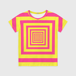 Детская футболка Желтые квадраты трансформация