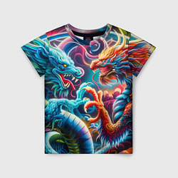 Детская футболка Противостояние двух драконов - ирезуми