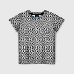 Детская футболка Чёрно-белый текстурированный полосы