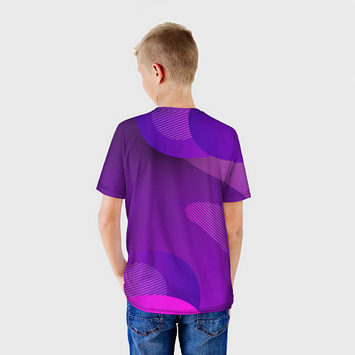 Детская футболка Стильная сова в одежде / 3D-принт – фото 4