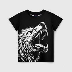 Детская футболка Волчий оскал - арт