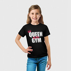 Футболка детская Queen of the gym - crown, цвет: 3D-принт — фото 2