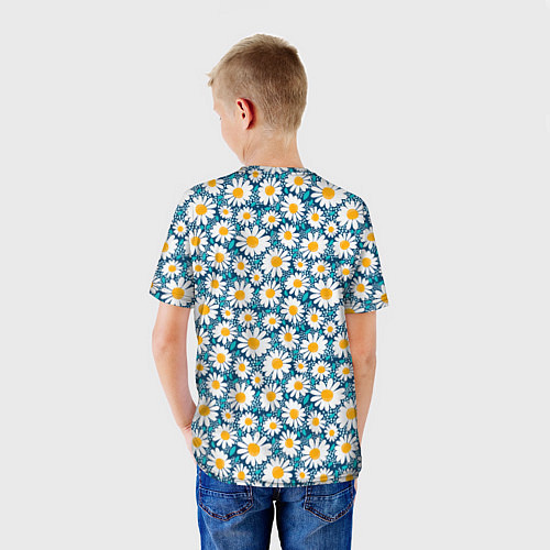 Детская футболка Ромашки паттерн / 3D-принт – фото 4