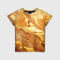 Детская футболка Жидкое золото текстура
