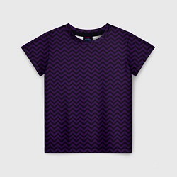 Детская футболка Чёрно-фиолетовый ломаные полосы