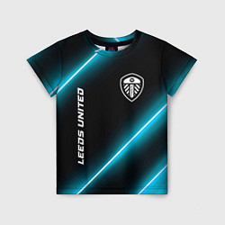 Детская футболка Leeds United неоновые лампы