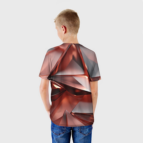 Детская футболка Рубиновые пирамидки / 3D-принт – фото 4