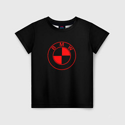 Футболка детская BMW red logo, цвет: 3D-принт