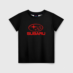 Детская футболка Subaru red logo